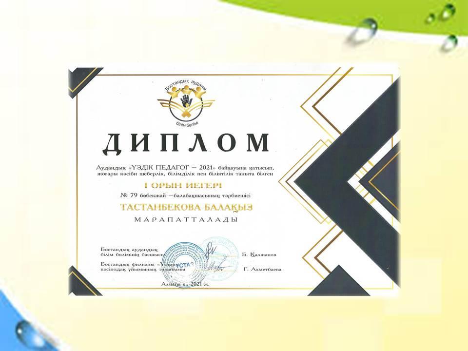 "Үздік педагог -2021"