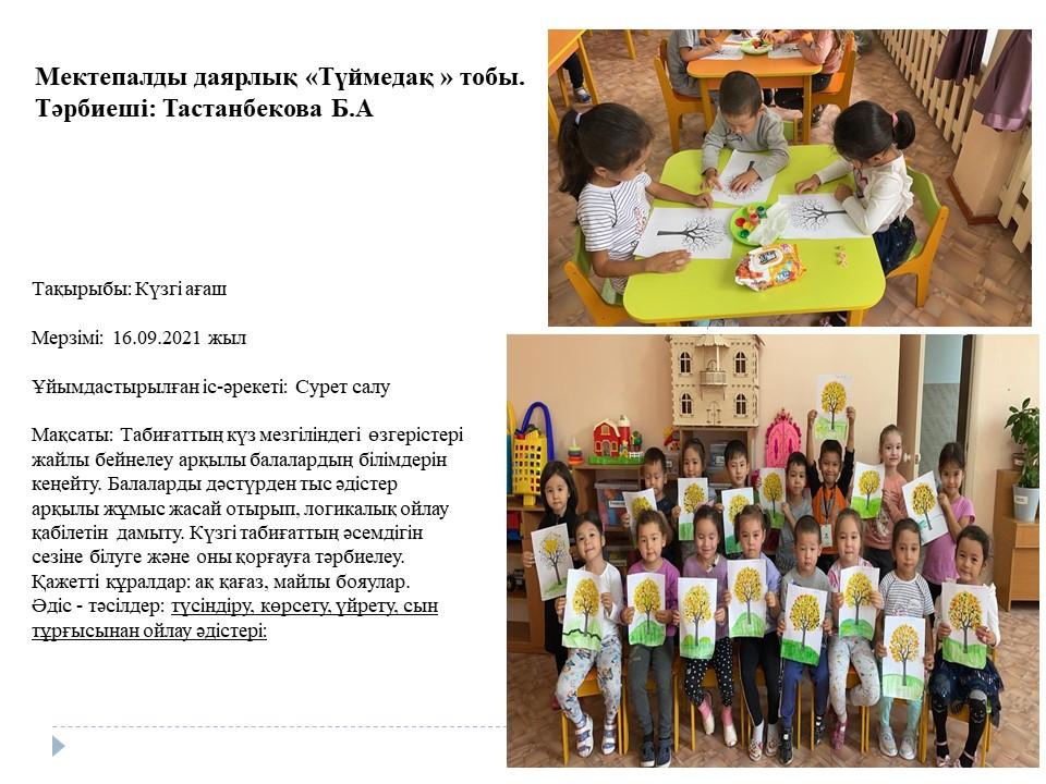 Сүрет салу: "Күзгі ағаш"